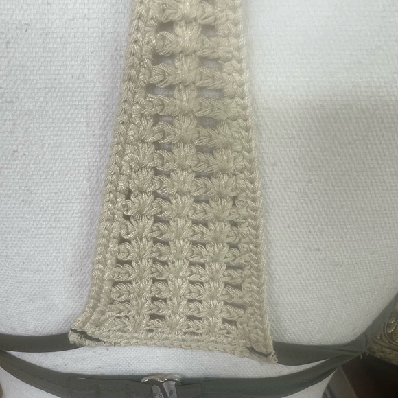 Rue Bleu padded bra NWOT crochet back olive, green and cream - Picture 13 of 15